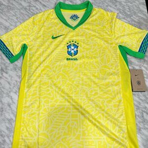 Nike Brazil 2024 Stadium Home Jersey Yellow Youth Kids XL football FJ4409-706